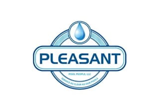 design modern pleasant pool service logo