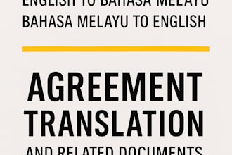 translate legal agreements and business documents from english to bahasa melayu