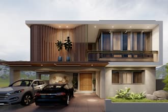 develop realistic residential exterior home design and 3d model house in lumion