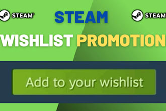 steam game promotion to increase your steam game visibilities and wishlist