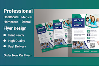 design modern healthcare, medical, and dental, hospital, clinic flyers
