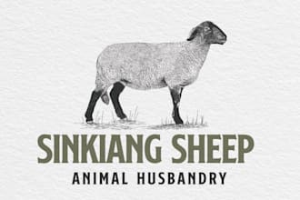 design outstanding ship, sheep, black bird vintage logo in very short time