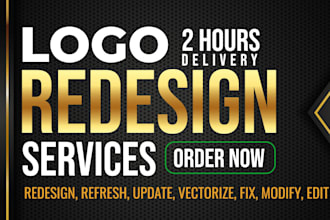 redo, recreate, redesign, refresh, upgrade, enhance, vectorize your logo