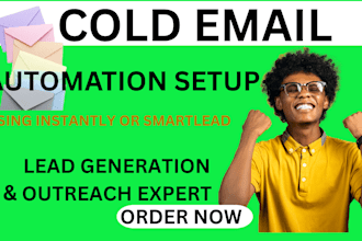 setup cold email marketing system using instantly smartlead klaviyo  flows