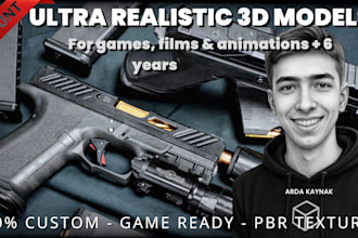 create ultra realistic 3d aaa weapons for games