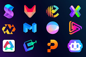 design modern technology timeless website saas startup software app logo design