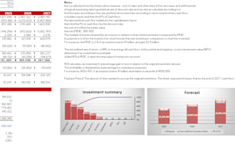 do financial analysis, financial model, projection, dcf, ratio, npv, wacc, irr