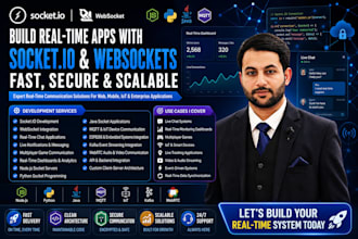 develop real time socket programming with websocket and socket io