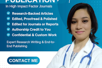 publish research articles under your name in top journals