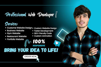build a multipage website with animations and modern UI