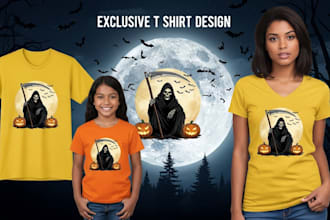design a custom horror t shirt ai model,gym,pet ,summer,yoga t shirt