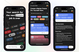 develop job portal app, job finder app, recruitment portal app