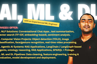 develop ai, ml, dl, llm and agentic ai solutions