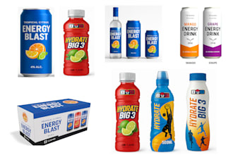stunning energy drink and sports beverage packaging with 3d mockups