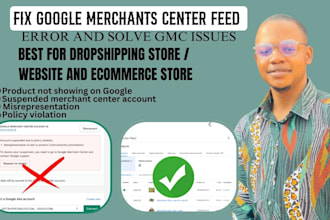 fix google merchant center suspension, misrepresentation and product disapproval