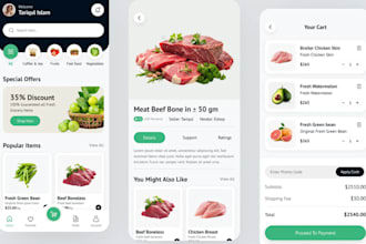 build grocery online store app, food delivery app