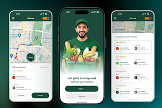 build grocery online store app, food delivery app