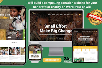 nonprofit website charity website ngo website 501c3 donation non profit website