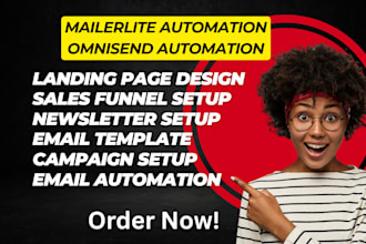 mailerlite omnisend email marketing automation landing page email template