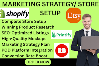 setup a pod business store with marketing strategies to boost conversions