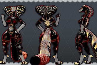 draw furry art fursuit ref sheet fursona character design furry anthro nsfw