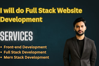 do full stack website development as full stack developer, frontend developer
