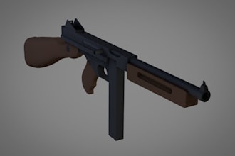 simulation 3d weapon,cosplay prop for 3d printing,railgun,submachine gun,tonfa