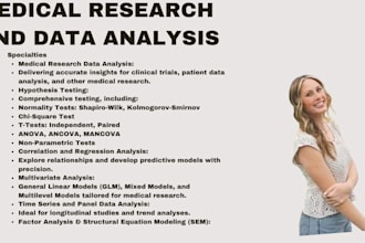 do medical research data analysis and statistical analysis using excel