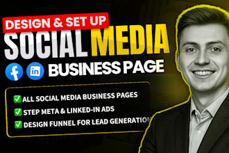 setup impressive facebook business page and professional linkedin page
