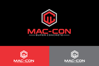 create modern building, construcation, cement logo