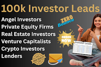 do 100k verified angel investors email list from usa, europe and worldwide