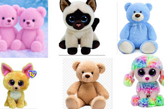 custom 3d plush toy design, 3d printable toy, 3d kids toy, for manufacture