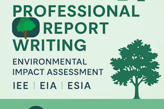 write a professional environmental impact assessment eia report