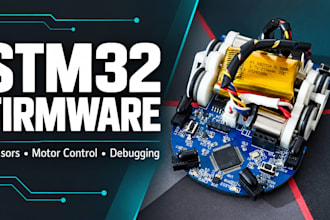 develop stm32 firmware for sensors and motor control