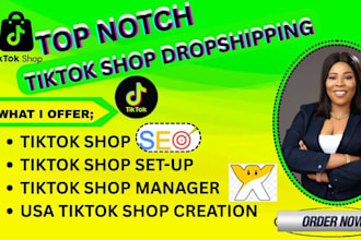 setup shopify tiktok shop dropshipping, tiktok shop manager, and product listing