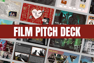 do investor ready film pitch deck presentation, movie presentation design
