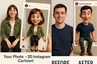 turn your photo into a stunning ai cartoon, pixar style, or 3d avatar