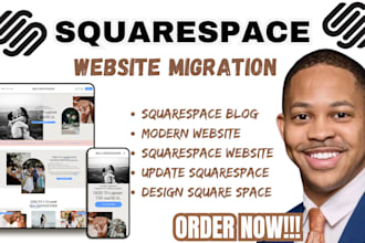migrate wix, shopify, wordpress website to squarespace