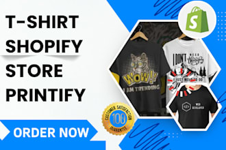 design t shirt shopify store printify
