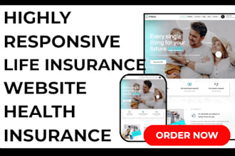 build professional life insurance website health insurance wordpress website