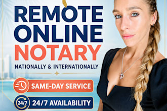 notarize documents remote USA and international florida notary public