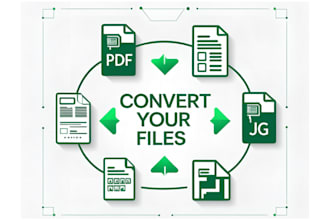 convert PDF, word, excel, jpg, and png files professionally
