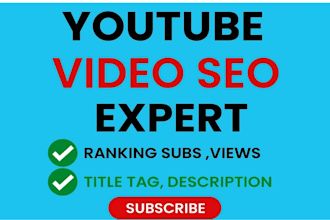 professional you tube video SEO expert to rank videos and boost organically