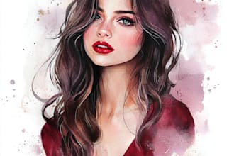 create whimsical watercolor and realistic