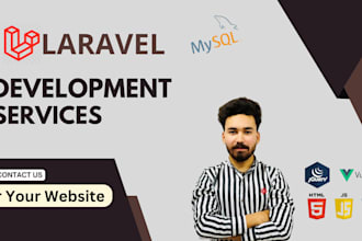 develop a custom laravel website with a powerful admin panel