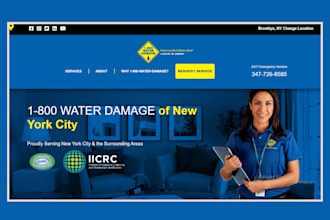water damage website water  resolution landing page water treatment sales funnel