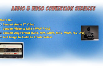 convert your audio or video files to any formatmp3, mp4, wav