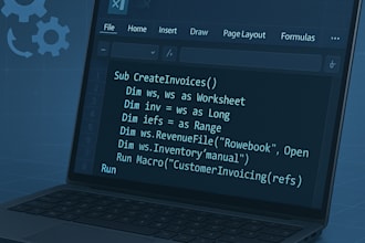 develop you a functional excel vba script or macro