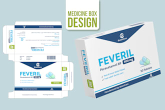 design medicine box packaging and label for your medical product