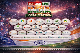 do 350 india local citations and directory submission for local SEO